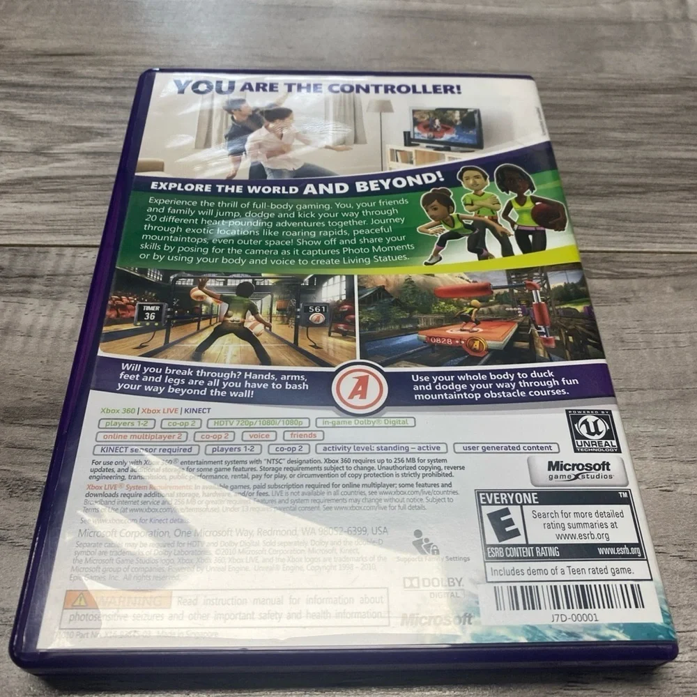 Kinect Adventures (Microsoft Xbox 360, 2010) Kinect Game Everyone MultiPlayer